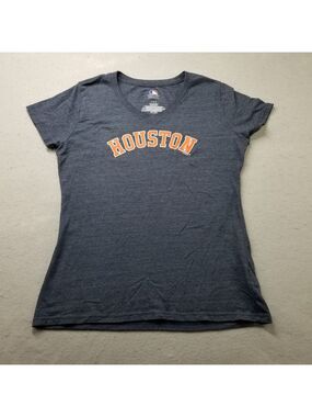 Houston Astros T-Shirt Womens Size L Blue Short Sleeve MLB Baseball